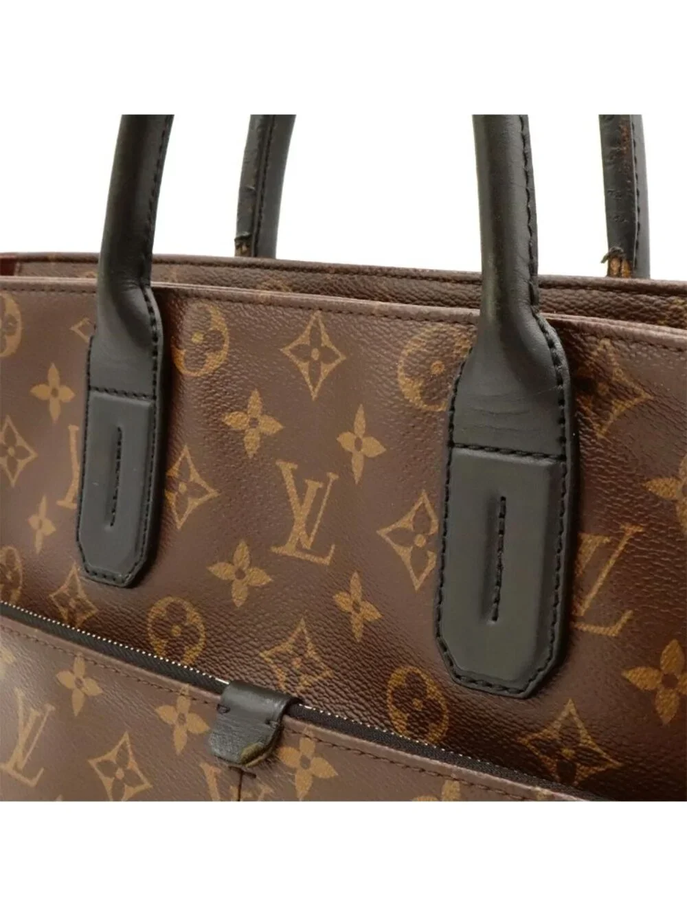 Louis Vuitton Monogram Macassar 7 DW Business Briefcase Document Purse Tote